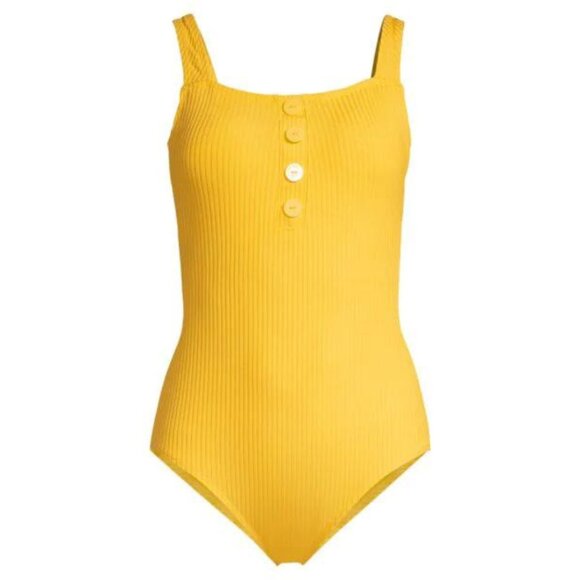 Profile by Gottex NWT Women's Ribbed Button One-Piece Swimsuit, Size 44 (14) - Picture 2 of 5